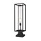 Z-Lite Dunbroch 1 Light Outdoor Pier Mounted Fixture, Black & Clear 584PHBS-SQPM-BK - alternate 1